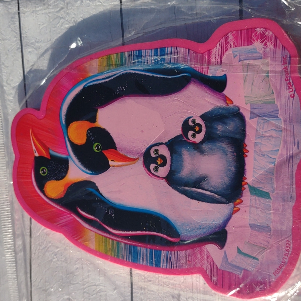 Lisa Frank Old Stock New jumbo eraser Lisa Frank penguin family